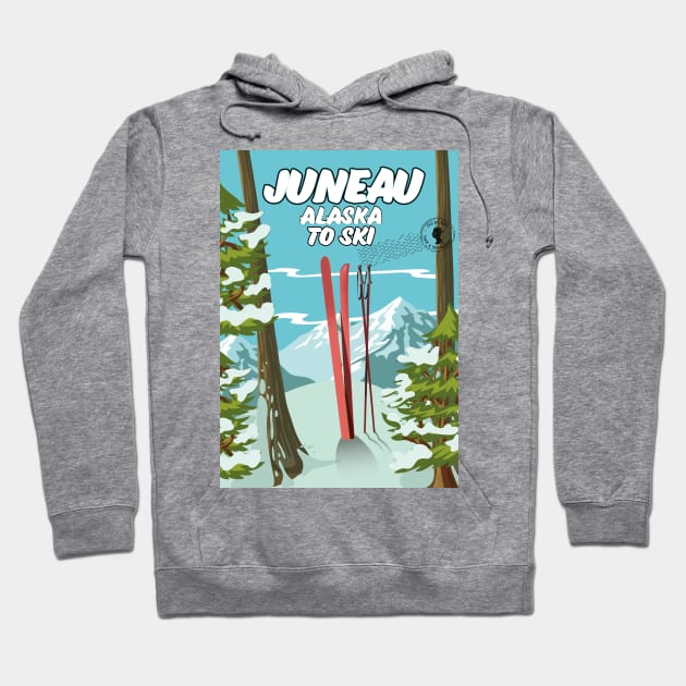 Juneau Alaska To Ski Hoodie by nickemporium1